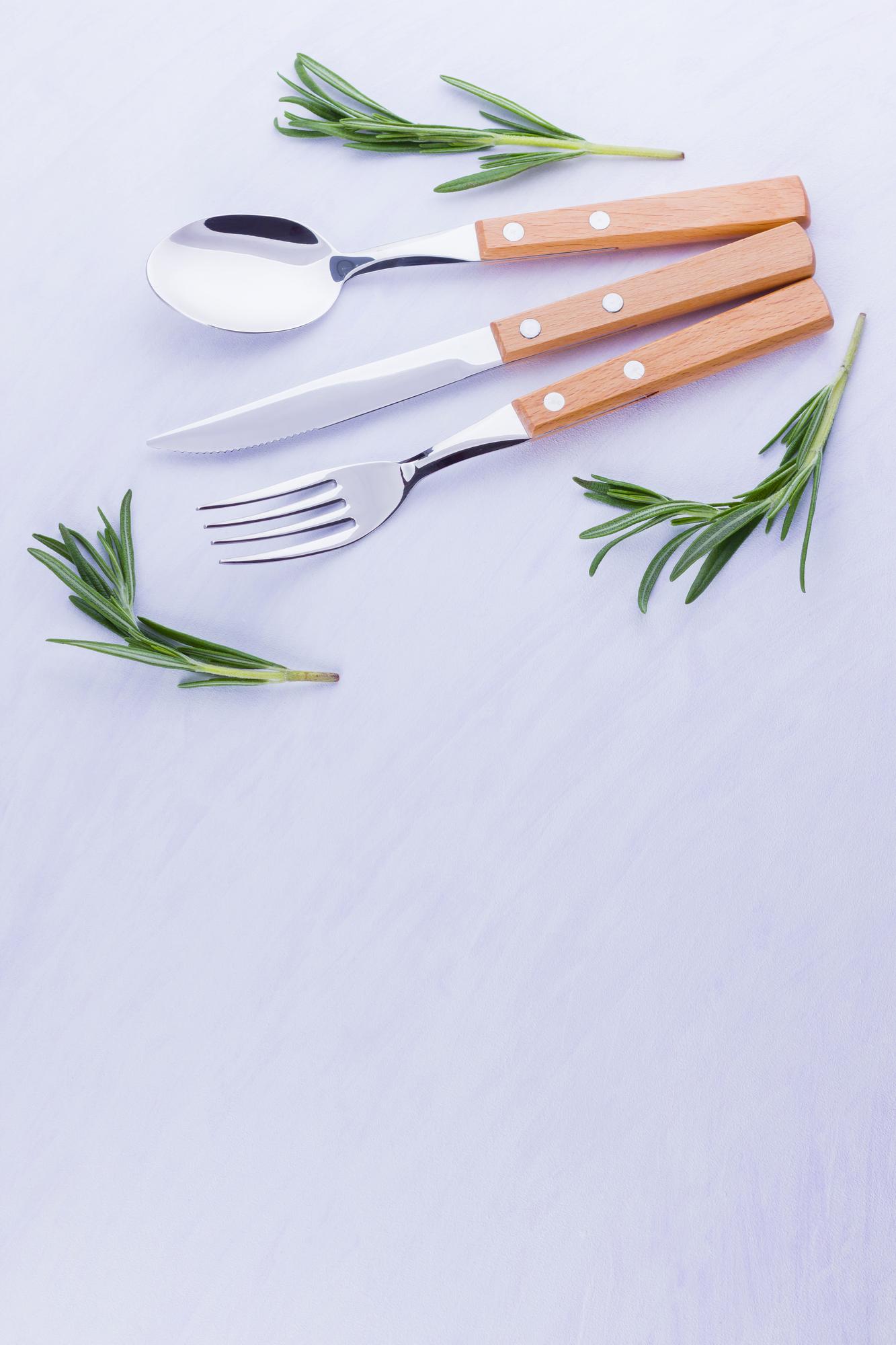 Stylized subscription card with utensils and timer